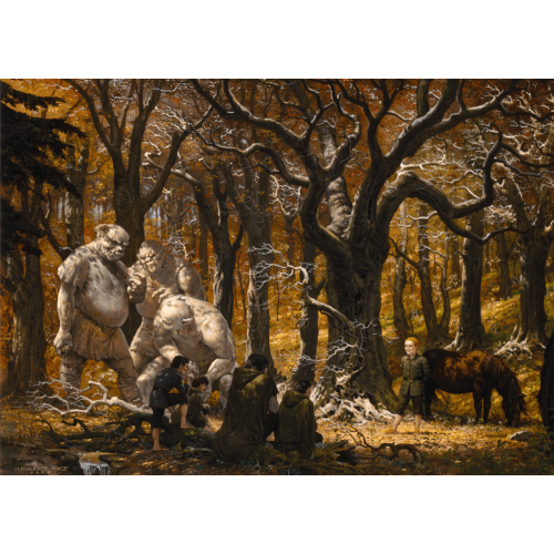 Puzzle Władca Pierścieni: Pieśń wśród Trollowych Wzgórz (1000 elementów) Fantasy Rebel