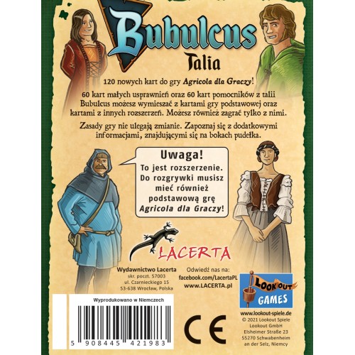 Agricola (wersja dla graczy): Talia Bubulcus Pozostałe gry Lacerta