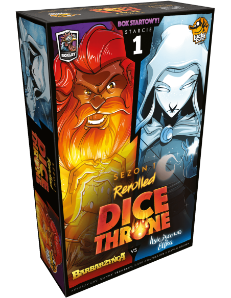 Dice Throne: Starcie 1 - Barbarzyńca vs Księżycowa Elfka Kościane Lucky Duck Games Dice Throne: Starcie 1 - Barbarzyńca vs Księżycowa Elfka Kościane Lucky Duck Games