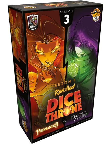 Dice Throne: Starcie 3 - Piromantka vs Mroczny Złodziej Kościane Lucky Duck Games