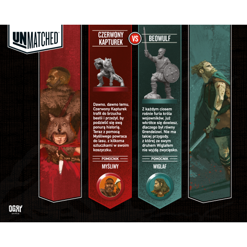 Unmatched: Czerwony Kapturek vs Beowulf Dodatki do Gier Planszowych OgryGames