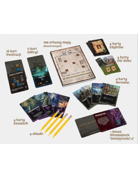 Kartografowie: Herosi + minidodatek umiejętności 2 Rodzinne OgryGames