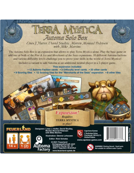 Terra Mystica Automa Solo Box - EN Dodatki do Gier Planszowych Feuerland Spiele