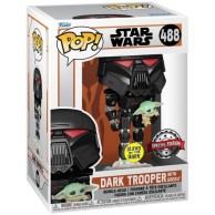 Figurka POP Star Wars: Mandalorian - Dark Trooper with Grogu(Glow in the Dark)(Exclusive) 488