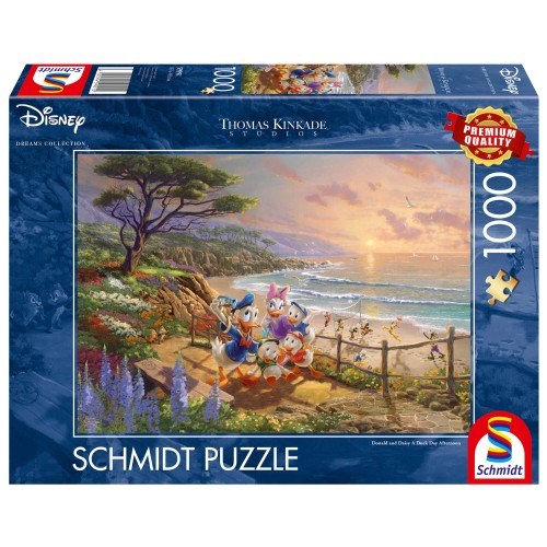 PQ Puzzle 1000 el. THOMAS KINKADE Kaczor Donald & Daisy (Disney) Dla dzieci Schmidt Spiele