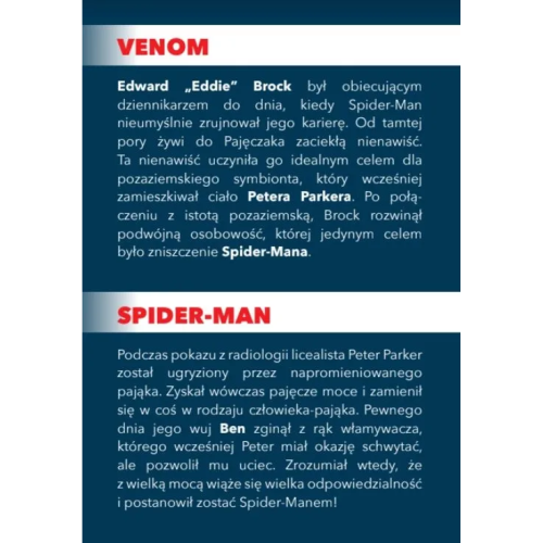 Wielkie pojedynki: Venom kontra Spider-Man Komiksy z uniwersum Marvela Panini