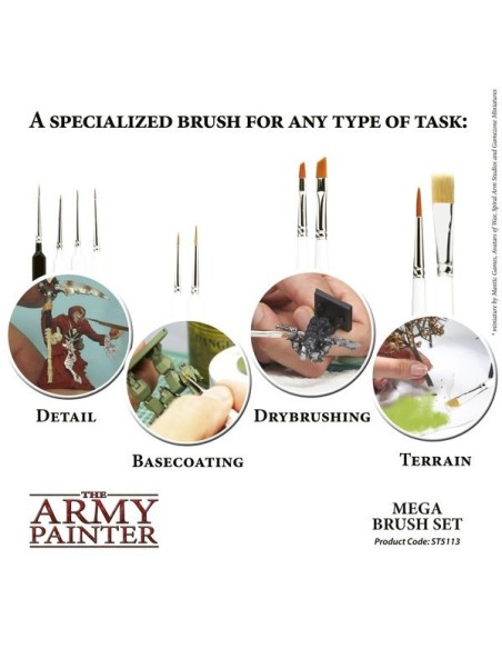 Wargames Mega Brush Set - Zestaw pędzli z serii Wargames Zestawy Army Painter