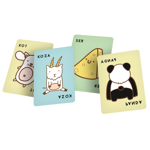 Buła, Kot, Koza, Ser, Pizza - Na opak