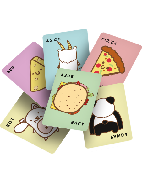 Buła, Kot, Koza, Ser, Pizza - Na opak