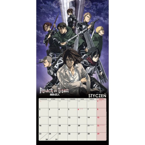 Atak Tytanów - kalendarz ścienny 2023