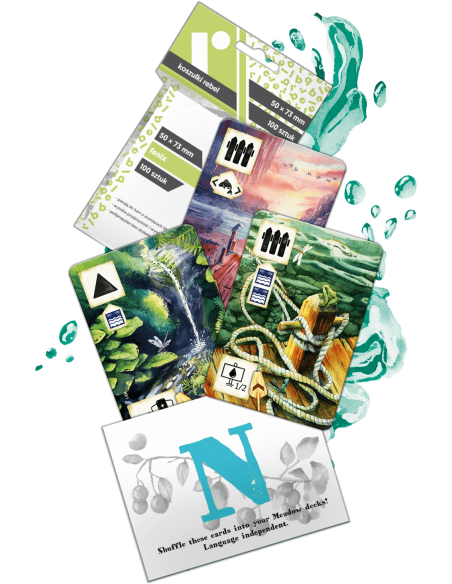 Łąka: Z biegiem strumienia - Koszulki z zestawem kart