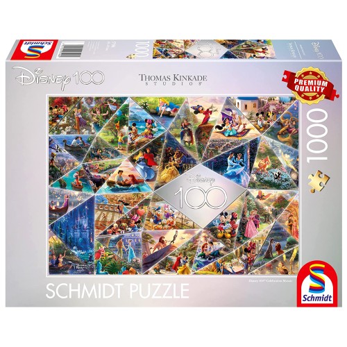 PQ Puzzle 1000 el. THOMAS KINKADE 100 lat Disneya - Jubileuszowa mozaika (Disney)