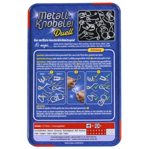 Łamigłówki druciane (w metalowej puszce)