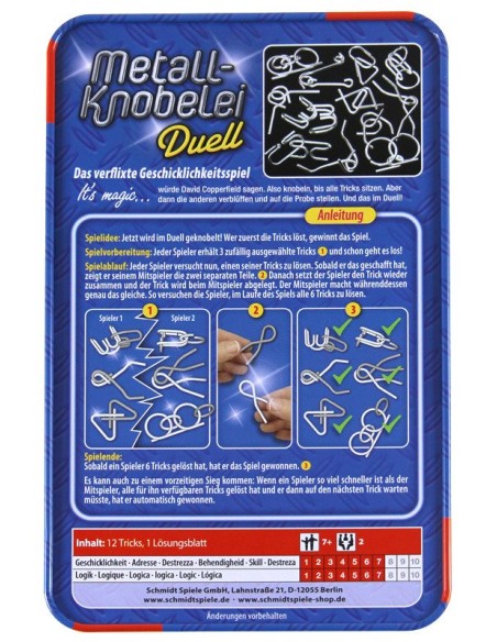 Łamigłówki druciane (w metalowej puszce)