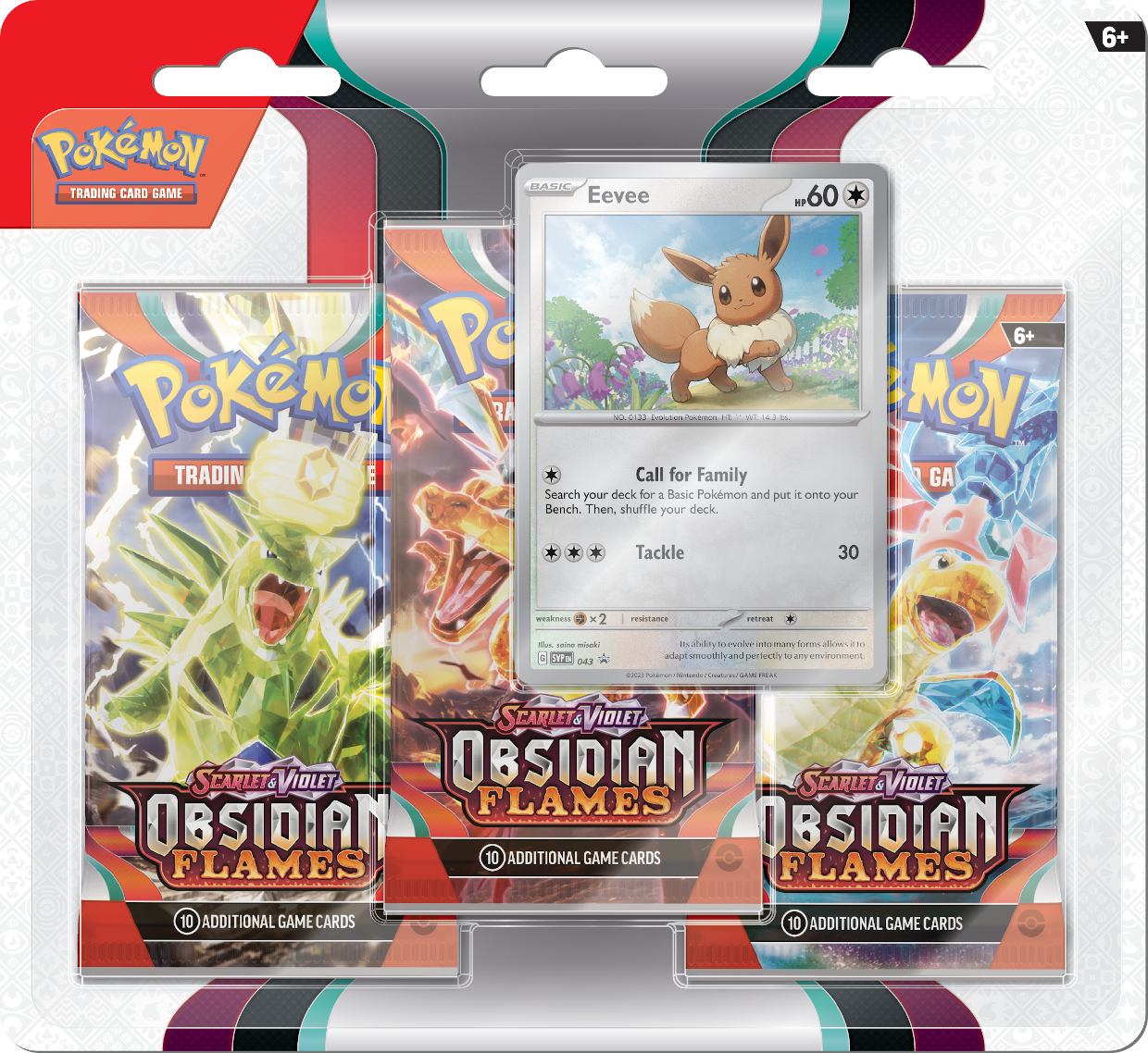 Pokémon TCG: Scarlet & Violet - Obsidian Flames - 3-pack blister Eevee