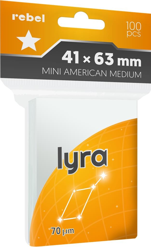 Koszulki na karty Rebel (41x63 mm) Mini American Medium Lyra , 100 sztuk