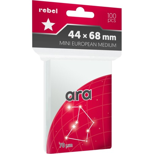Koszulki na karty Rebel (44x68 mm) "Mini European Medium" Ara, 100 sztuk