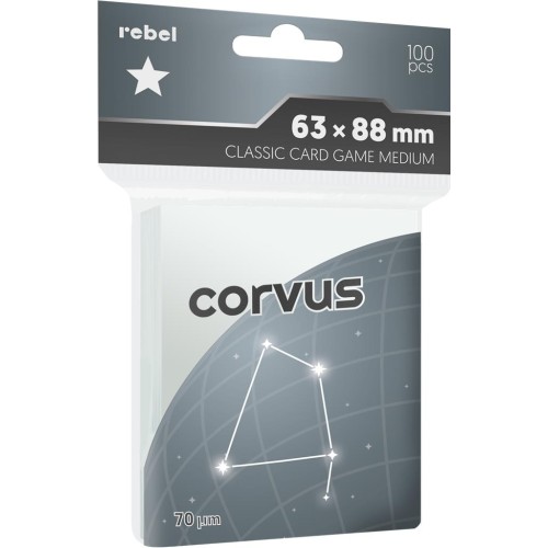 Koszulki na karty Rebel (63x88 mm) "Classic Card Game Medium" Corvus, 100 sztuk