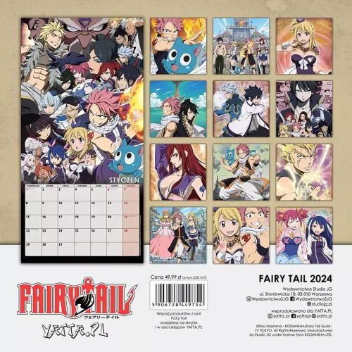 Fairy Tail Kalendarz Cienny 2024   Fairy Tail Kalendarz Scienny 2024 