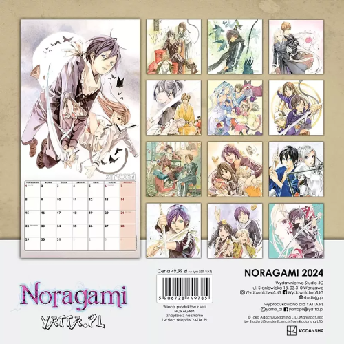 Noragami - Kalendarz ścienny 2024
