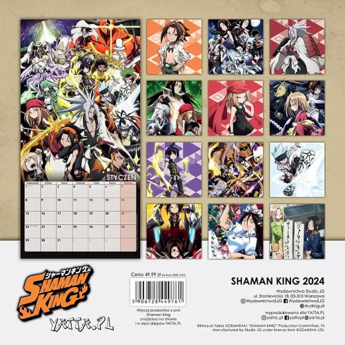 Shaman King - Kalendarz ścienny 2024