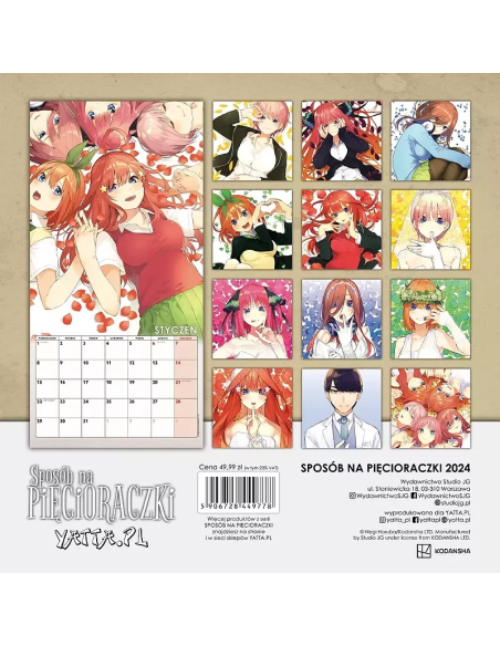 Sposób na pięcioraczki - Kalendarz ścienny 2024