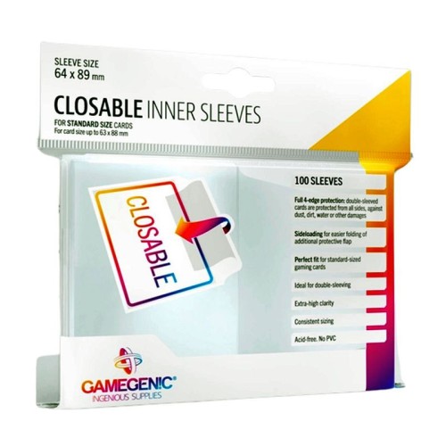 Koszulki na karty Gamegenic - Closable Inner Sleeves (100 Sleeves)