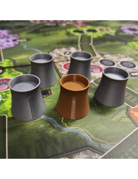 Zestaw plastikowych elektrowni do gry Nucleum