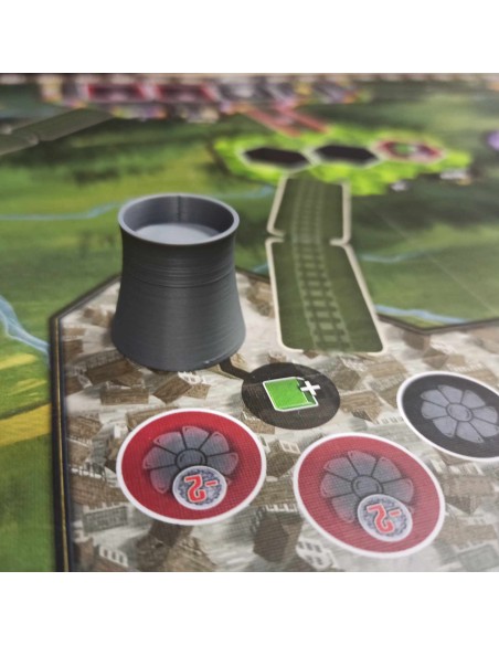 Zestaw plastikowych elektrowni do gry Nucleum