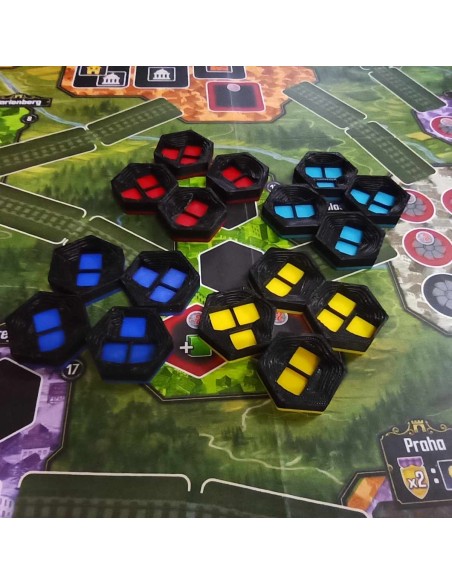 Zestaw plastikowych znaczników kopalni do gry Nucleum