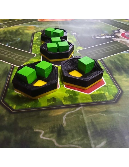 Zestaw plastikowych znaczników kopalni do gry Nucleum