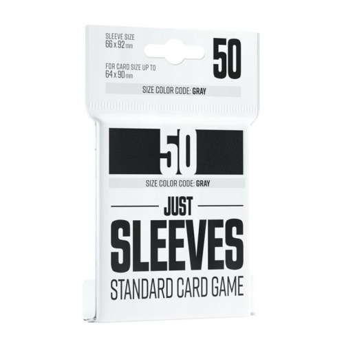 Gamegenic: Just Sleeves - Standard Card Game Sleeves (66x91 mm), Czarne, 50 sztuk