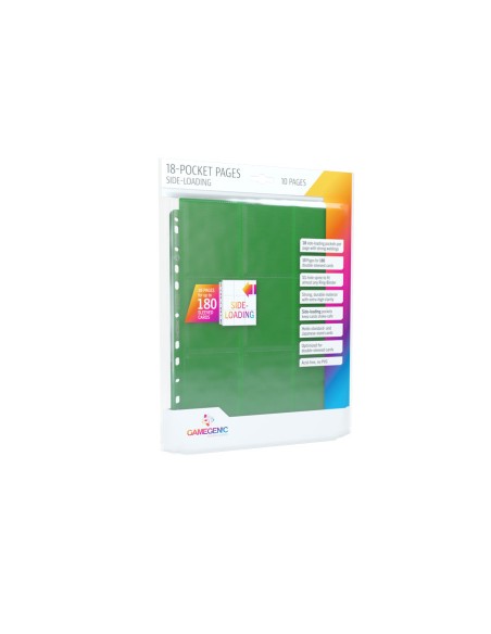 Gamegenic: 18-Pocket Pages Sideloading - Green (10 szt)