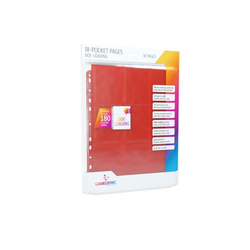 Gamegenic: 18-Pocket Pages Sideloading - Red (10 szt)