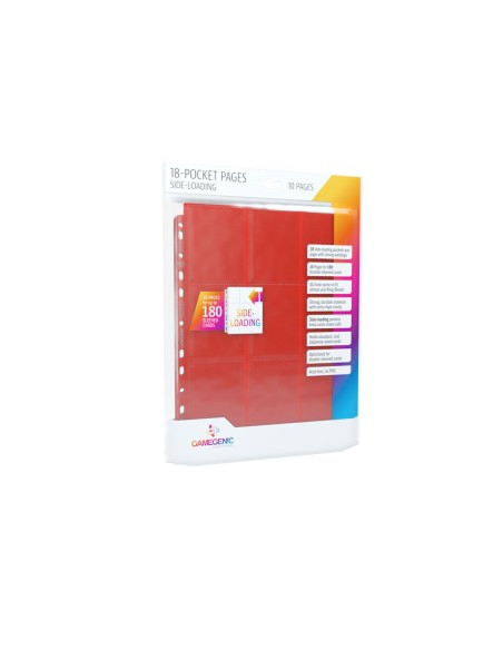 Gamegenic: 18-Pocket Pages Sideloading - Red (10 szt)