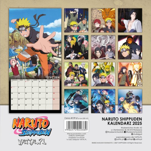 Naruto Shippuden - kalendarz ścienny...