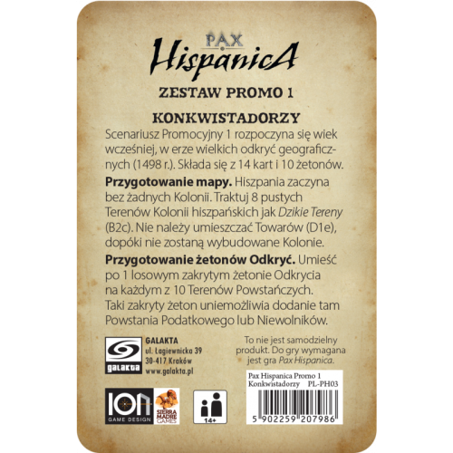 Pax Hispanica Zestaw Promo 1 - Konkwistadorzy