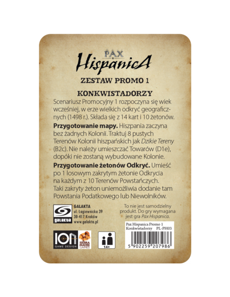 Pax Hispanica Zestaw Promo 1 - Konkwistadorzy