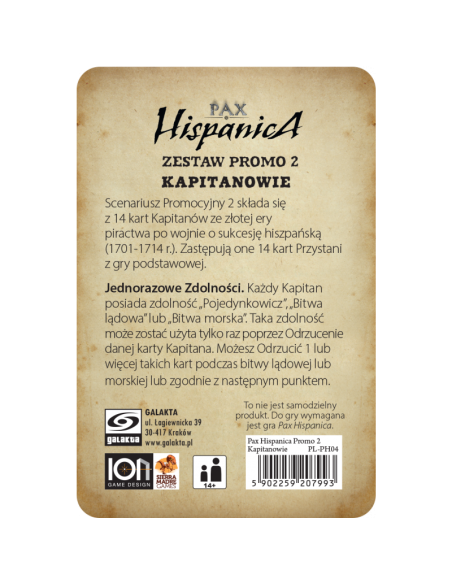 Pax Hispanica Zestaw Promo 2 - Kapitanowie