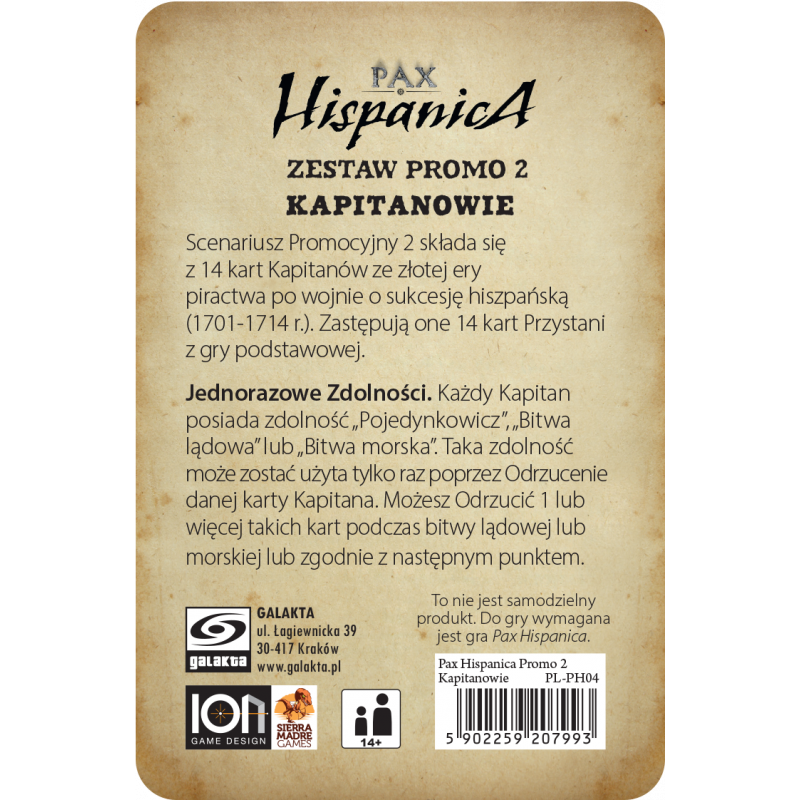 Pax Hispanica Zestaw Promo 2 - Kapitanowie