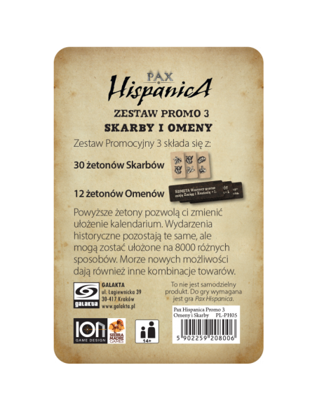 Pax Hispanica Zestaw Promo 3 - Omeny i Skarby