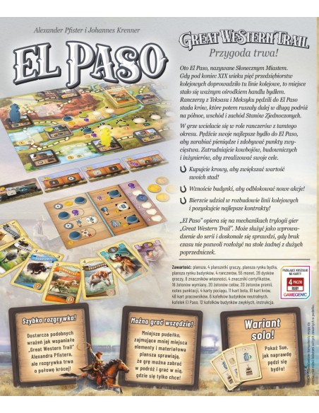 Great Western Trail: El Paso (edycja polska) + Dodatkowe żetony premii