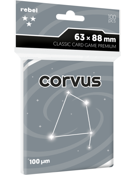 Koszulki na karty Rebel Premium Corvus (63x88 mm), 100 sztuk