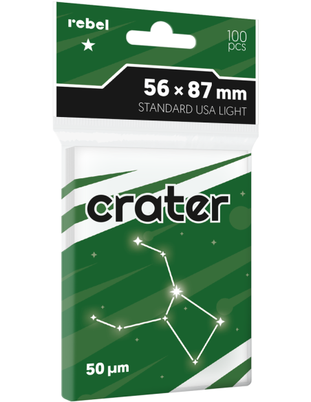 Koszulki na karty Rebel Light Crater (56x87 mm), 100 sztuk