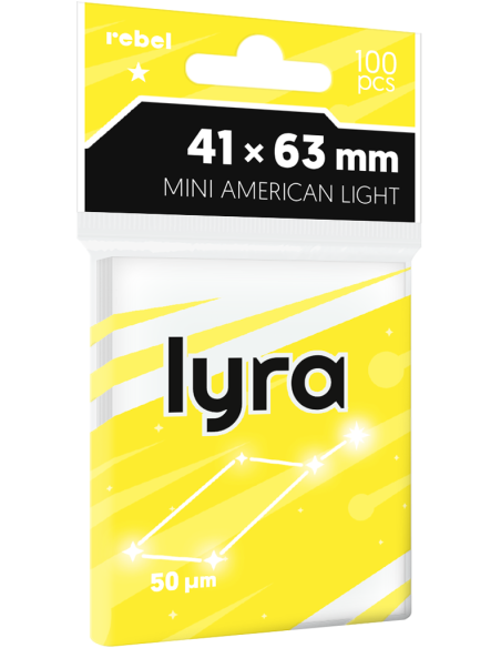 Koszulki na karty Rebel Light Lyra (41x63 mm), 100 sztuk
