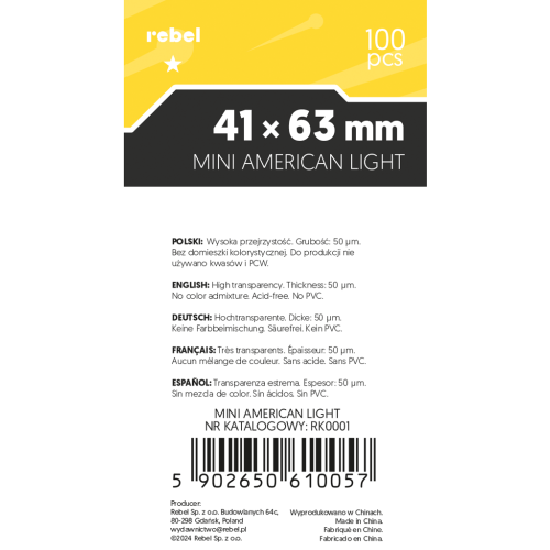 Koszulki na karty Rebel Light Lyra...