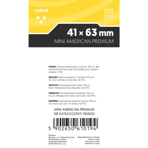 Koszulki na karty Rebel Premium Lyra...