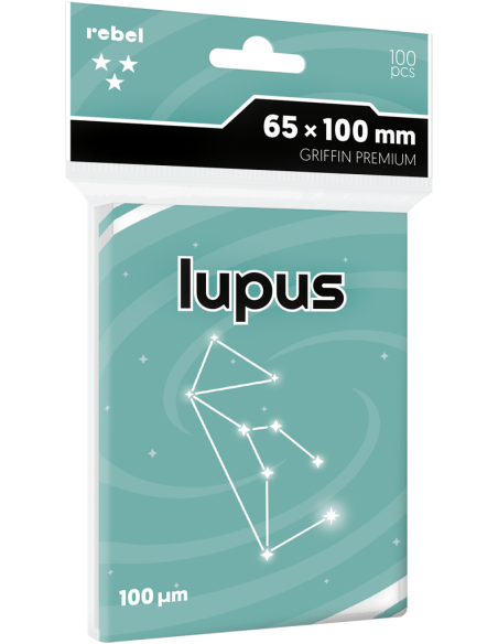 Koszulki na karty Rebel Premium Lupus (65x100 mm), 100 sztuk