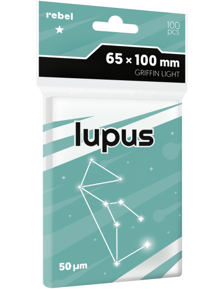 Koszulki na karty Rebel Light Lupus (65x100 mm), 100 sztuk
