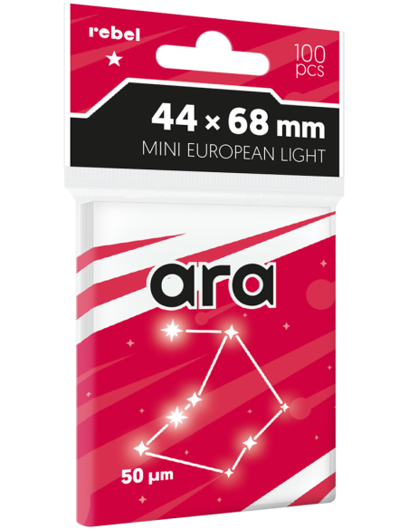 Koszulki na karty Rebel Light Ara (44x68 mm), 100 sztuk